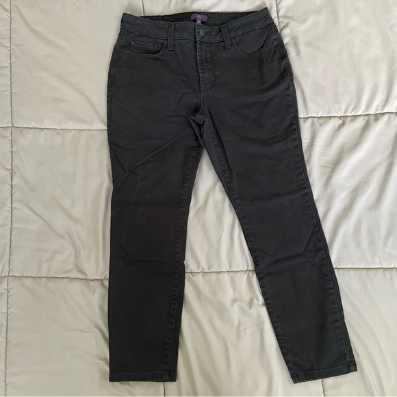 NYDJ High-Waist Black Skinny Ankle Lift-Tuck Jeans - Picture 2 of 16